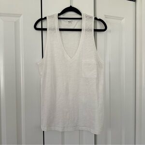 EUC Madewell V Neck Tank Top - White